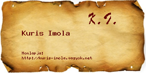 Kuris Imola névjegykártya